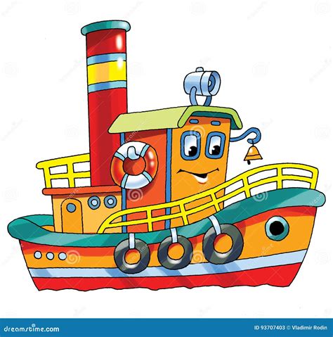 Steamer for kids stock illustration. Illustration of waterline - 93707403