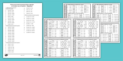Aflarea unui număr necunoscut dintr-o operație de înmulțire