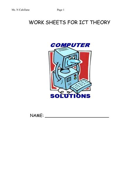 Information Technology Worksheet 的图像结果
