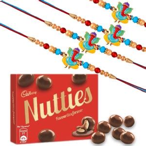 Ascension 4 Multicolour Ganesh ji Designe Rakhi for Brother Cadbury ...