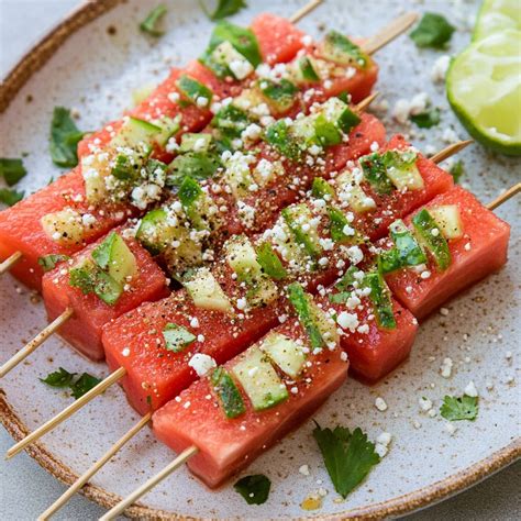 Watermelon Tajin Skewers