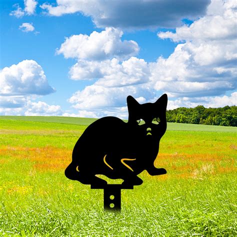 Cat Animal Silhouette Garden Stake Yard Art Lawn O... – Grandado
