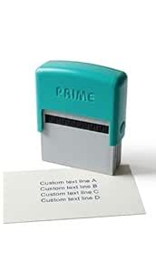 UNIQUE BEAUTY Customized Self-Inking Rubber Stamp | Personalized 4-Line ...
