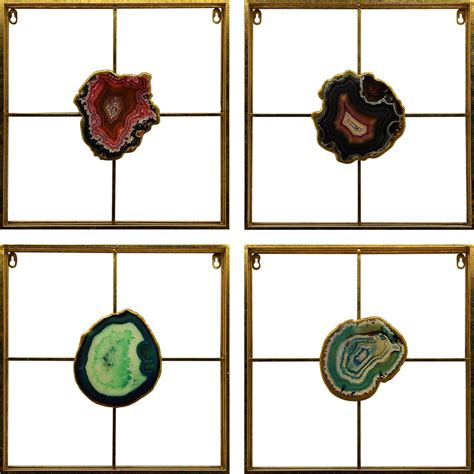 Buy Empire Art Direct Polished Geodes Framed Wall Art - Lapis, Ruby ...