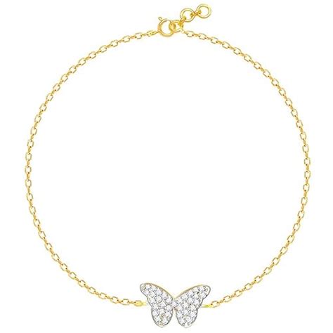 Buy GIVA 14K Yellow Gold Mysterious Butterfly Diamond Bracelet| Diwali ...