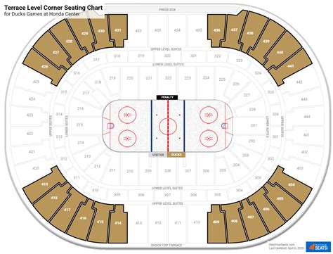 Terrace Level Corner - Honda Center Hockey Seating - RateYourSeats.com
