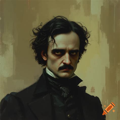 Portrait of Edgar Allan Poe on Craiyon
