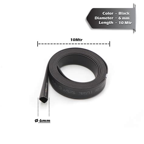 Black Heat Shrink Sleeve Tube for Wire Protection – 2:1 Polyolefin Tubing