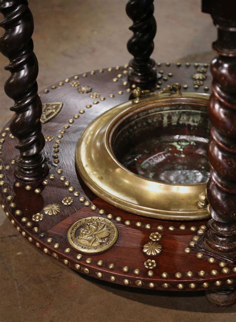 18th Century Spanish Carved Chestnut and Copper "Brasero" on Barley ...