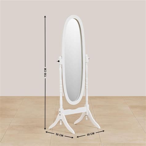 Buy (Refurbished) Cheval Solid Wood Standing Mirror - White from Home ...