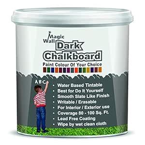 MagicWall Chalkboard Paint Dark Tint Base 1 Liter | Matte Finish ...