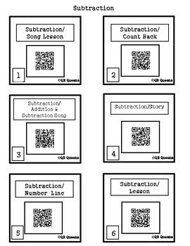 Subtraction using QR Codes by QR Queens | TPT