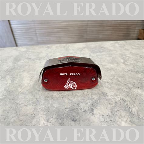 Royal Enfield g2 model vintage 1962 old model tail light shade in chro ...