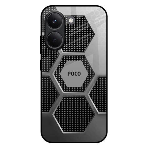 Hexagon Style Poco X8 Pro 5G Glass Back Cover - Flat 35% Off On Poco X8 ...