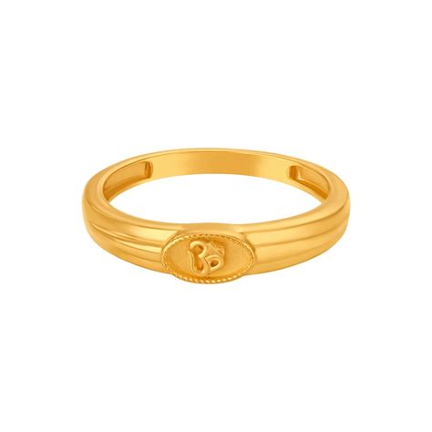 Graceful Om Gold Ring