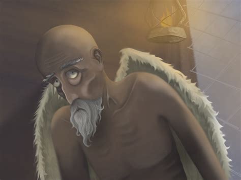 "A Very Old Man with Enormous Wings" Illustration on Behance