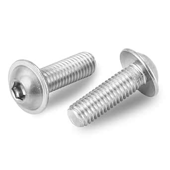 Mellewell M5 x 16mm Flanged Button Head Socket Cap Screw Bolts, 304 ...
