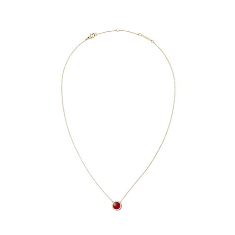 Buy Audrey Necklace Red Agathe Gold Online from DW