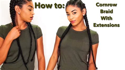 Cornrow Extension Braid Styles 的图像结果