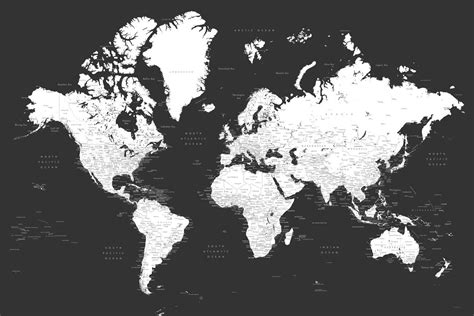 Black and White World Map Paint 的图像结果
