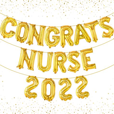 Buy Congrats Nurse Balloons 2022 - Nurse Graduation Decorations ...