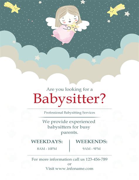 Babysitting Flyer Template Microsoft Word Flyer