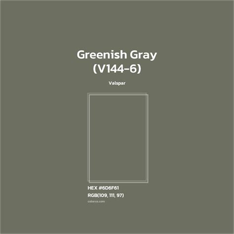 Valspar Greenish Gray (V144-6) Paint - color codes, matching paints and ...