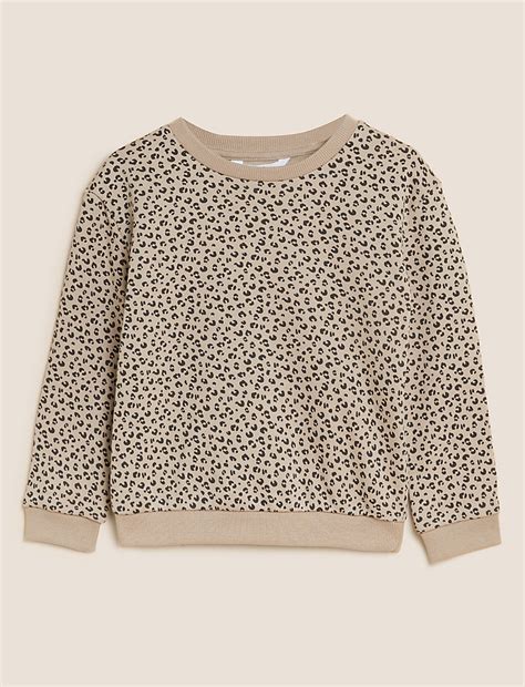 Buy Cotton Rich Animal Print Sweatshirt at Marks & Spencer
