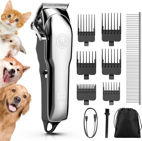 HassoKon Professional Cordless Dog Grooming Clippers - 7000 RPM Power ...