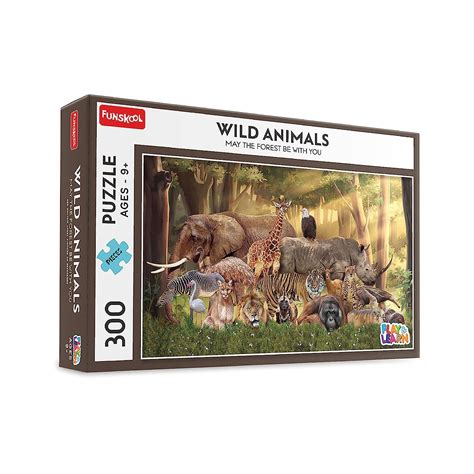 Buy Funskool-Wild Animals,Educational,300 Pieces,Puzzle,for 3 Year Old ...