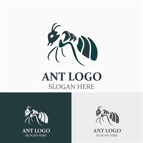 Sagoma di disegno del logo della formica Formiche animali isolate sul ...