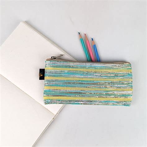 Upcycled Handwoven Pencil Pouch (PP0426-009) PS_W – reCharkha - The ...