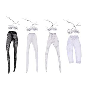 ATORSE® 8Pieces/Set Fashion Doll Underwear Tops Lace Fishnet Tights ...