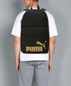 PUMA Phase Backpack 22 L Laptop Backpack Black-Golden Logo - Price in ...