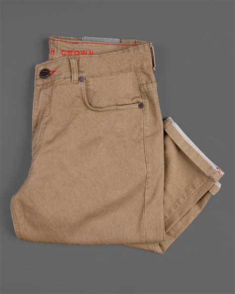 Mongoose Khaki Rinse Slim Fit Mid-Rise Clean Look Stretchable Denim Jeans