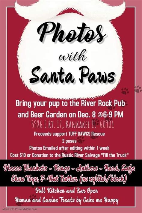 Photos With Santa Paws, River Rock Pub & Beer Garden, Kankakee, 8 ...