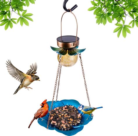 Amazon.com : Meanplan 2 Pieces Hanging Bird Baths and Feeder for ...