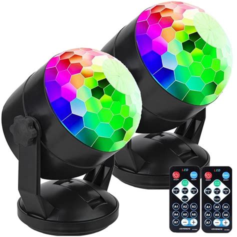 CATPOWER Pack of 2, Remote Control Portable Sound Activated Party ...