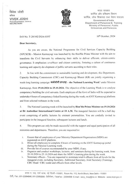 National Learning Week Training Program in iGOT