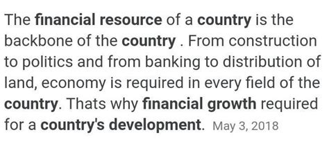 3. How does financial resource influence the development of a nation ...
