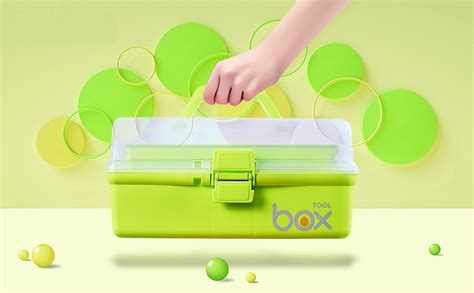 Dhavl Plastic Portable 3 Layer Multipurpose Toolbox with Tray for ...