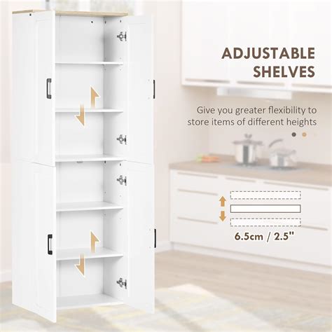 HOMCOM Kitchen Pantry, 72 Tall Storage Cabinet with India | Ubuy