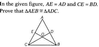 In the given figure, AE = AD and CE = BD. Prove that ∆AEB = ∆ADC - CBSE ...
