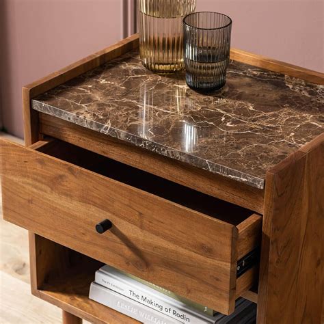Brera Marble Bedside Table – Nismaaya Decor