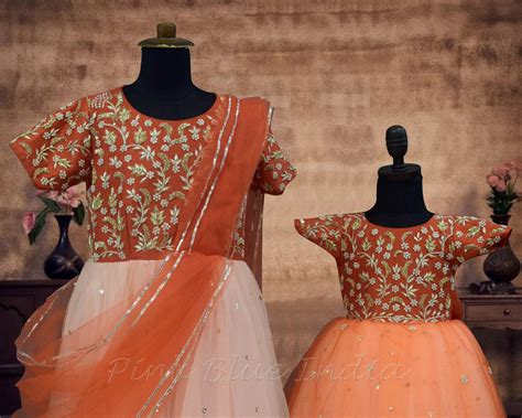 Mother and Daughter Matching Dress Twin Set - PinkBlueIndia.com
