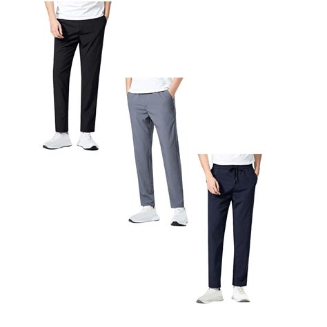 3Pc Blue Comfy Pants for Men, Easeflexor - Unisex Stretch Quick Drying ...