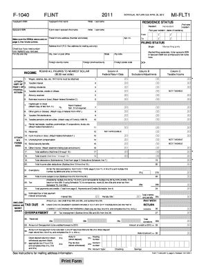 Fillable Online mi flt 1 2012 fill in form Fax Email Print - pdfFiller