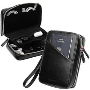 GadgetBite Faux Leather Travel Accessories Organiser Portable Gadget ...