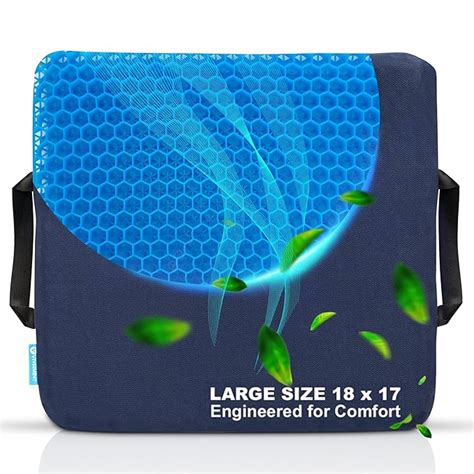 Extra Large Gel Seat Cushion for Long Sitting, Back Pain, Sciatica ...