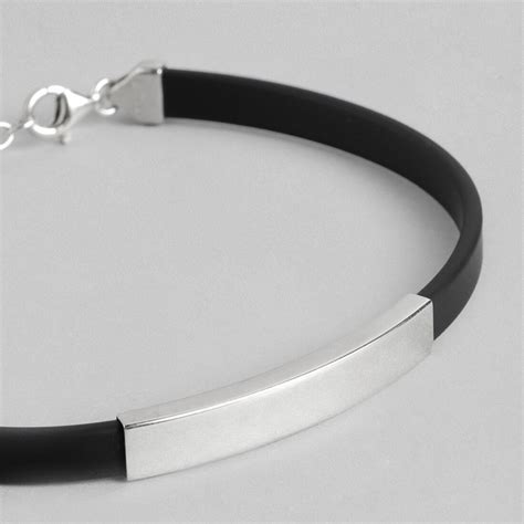 Refined Elegance Sterling Silver and Leather Strap Rhodium-Plated ...